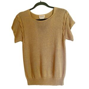 Christian Dior Silk Knit Size Medium Tan Sweater